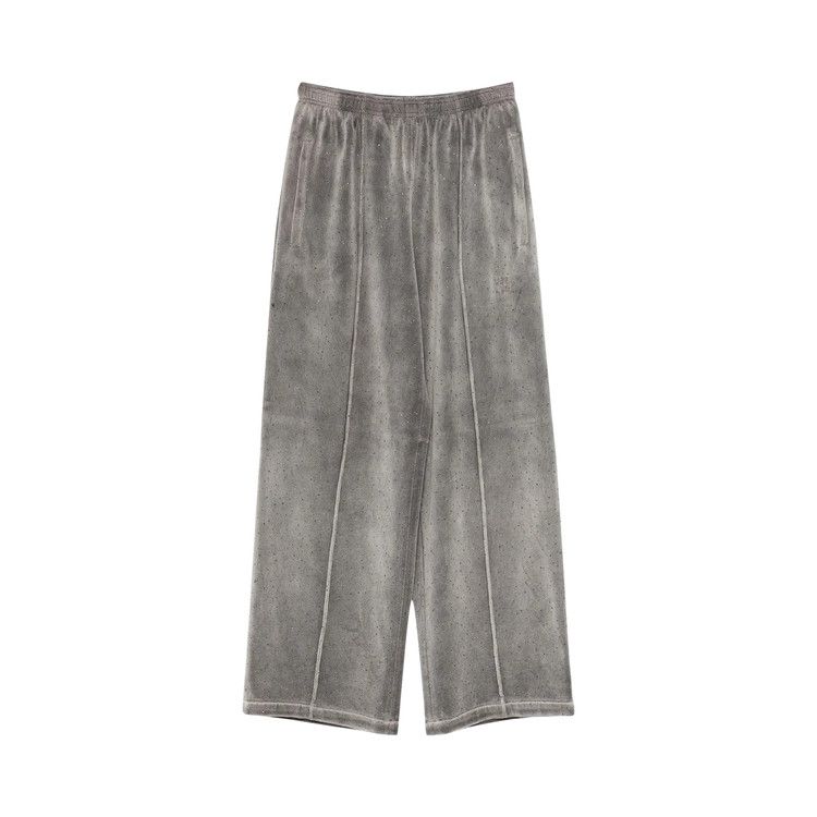 Buy Alexander Wang Allover Hotfix Mid Rise Relaxed Pant 'Titanium