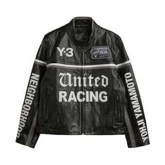 Buy Y-3 x NBHD Leather Racer Jacket 'Black' - KR1364 | GOAT