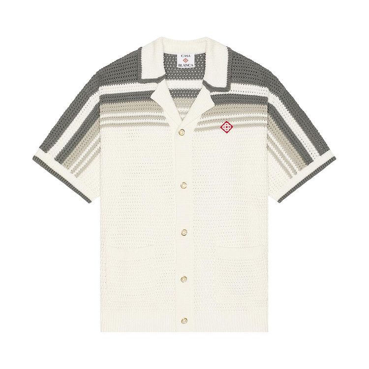 Buy Casablanca Crochet Shirt 'White' - M SP26 KW 933 01 WHIT | GOAT