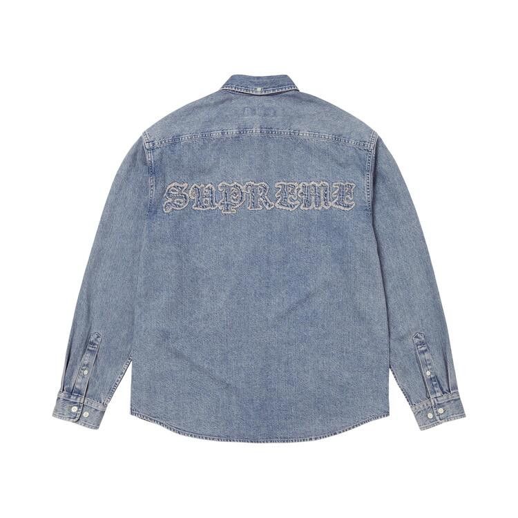 Buy Supreme Appliqué Denim Shirt 'Indigo' - FW25S35 INDIGO | GOAT
