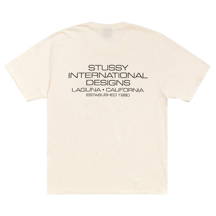 Stussy International Design T-Shirt Pigment Dyed Natural