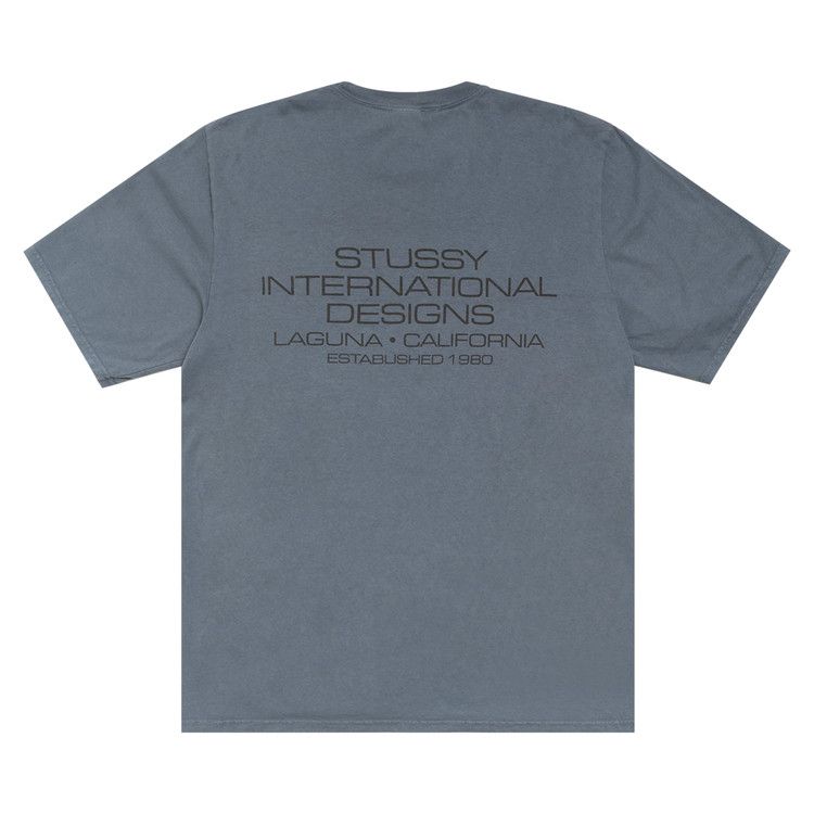 Stussy International Design T-Shirt Pigment Dyed Navy