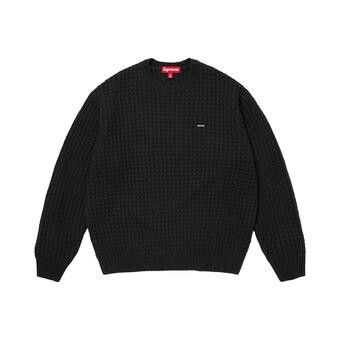 Buy Supreme Small Box Waffle Sweater 'Black' - FW25SK21 BLACK | GOAT