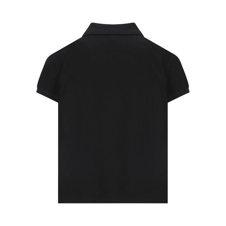 Balenciaga Shorts-Sleeve Polo T-Shirt Black/White