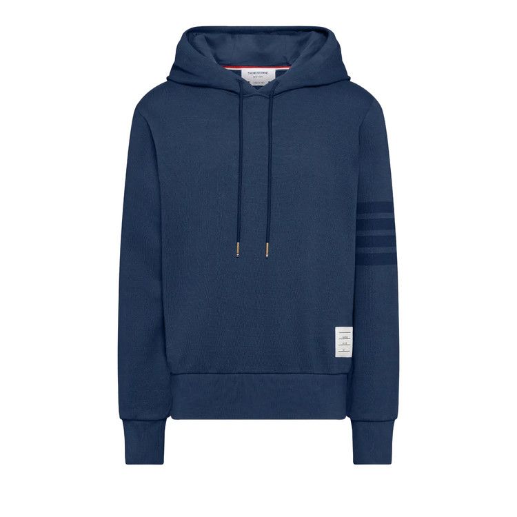 Thom Browne Overdyed Long-Sleeve Hoodie Pullover Navy
