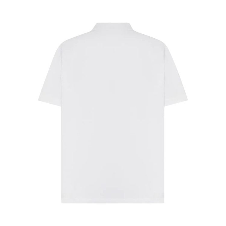 Balenciaga Shorts-Sleeve Regular Polo T-Shirt White