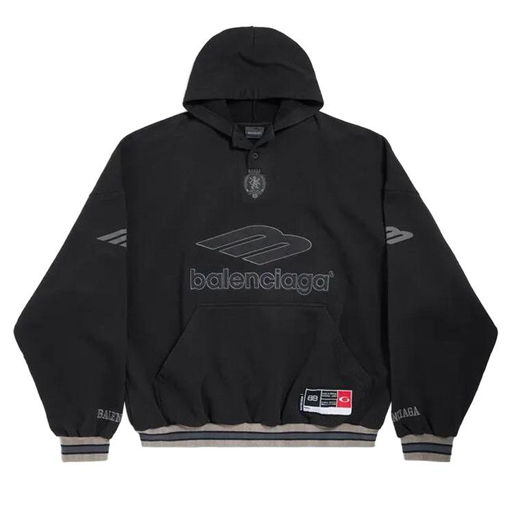 Balenciaga Polo Over Hoodie Black/Anthracite