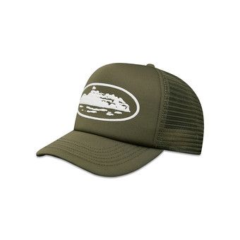 Buy Corteiz Island Puff Print Trucker Hat 'Olive' - CRTZ1004 180