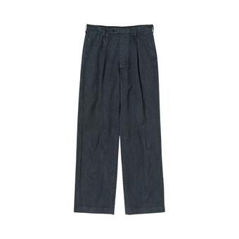 Buy Auralee Finx Light Chino One Tuck Wide Pants 'Black