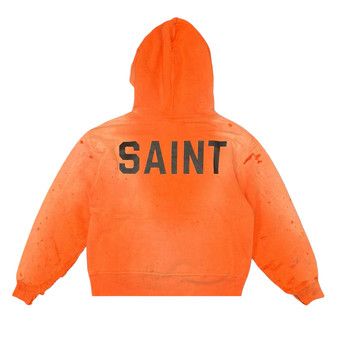 Buy SAINT Mxxxxxx Saint Double Face Hoodie 'Orange' - SM HR1 0000