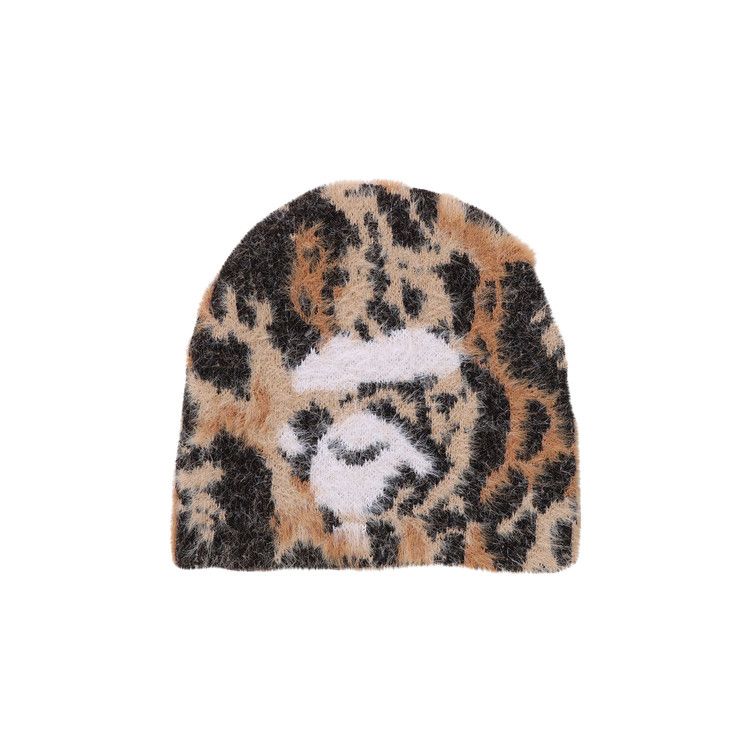 帽子 WILD LEOPARD PATTERN APE FACE KNIT CAP Buy BAPE Wild Leopard Pattern Ape Face Knit Cap 'Beige' - 1L80 181