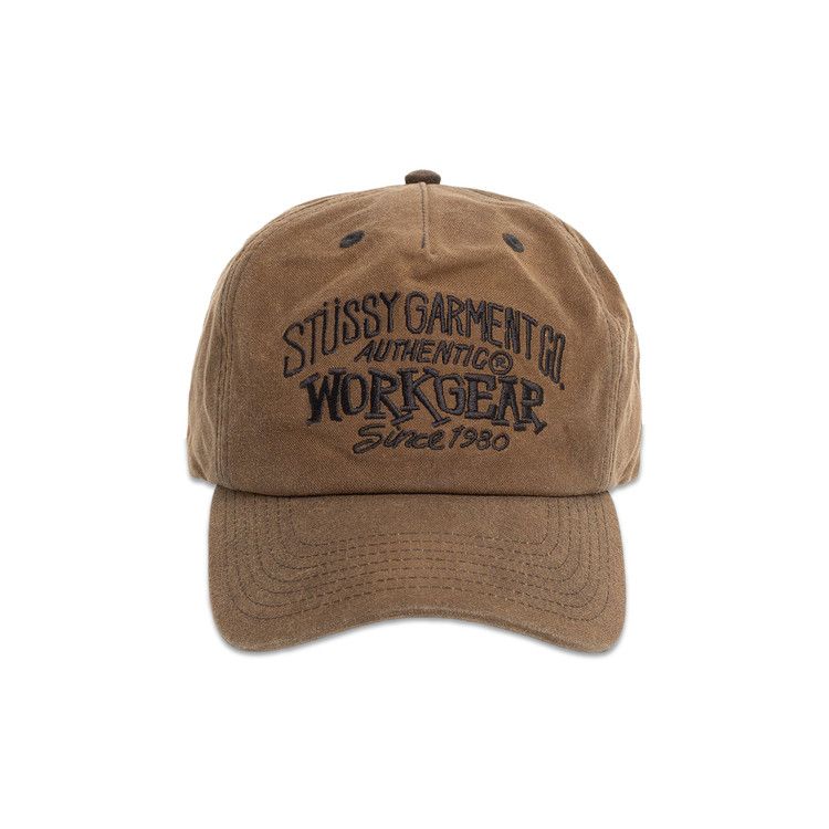 Stussy Mid-Depth Workgear Waxed Snapback 'Brown'