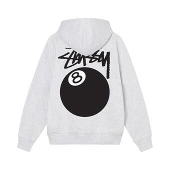 Buy Stussy 8 Ball Zip Hooded Sweatshirt 'Ash Heather' - 1974760