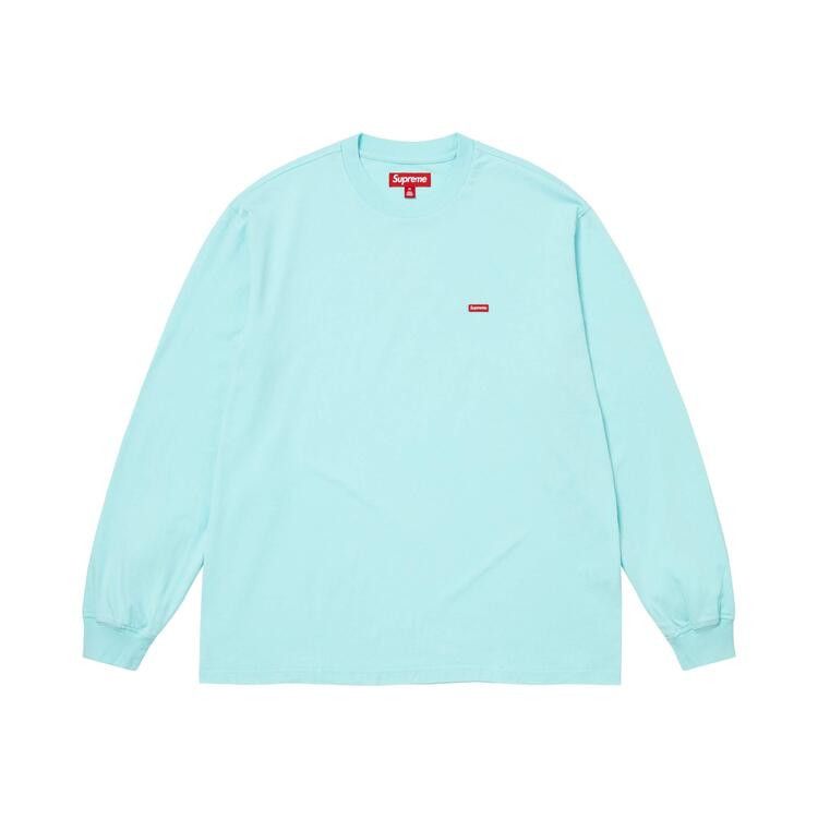 Buy Supreme Small Box Long-Sleeve Tee 'Cyan' - SS26KN5 CYAN | GOAT
