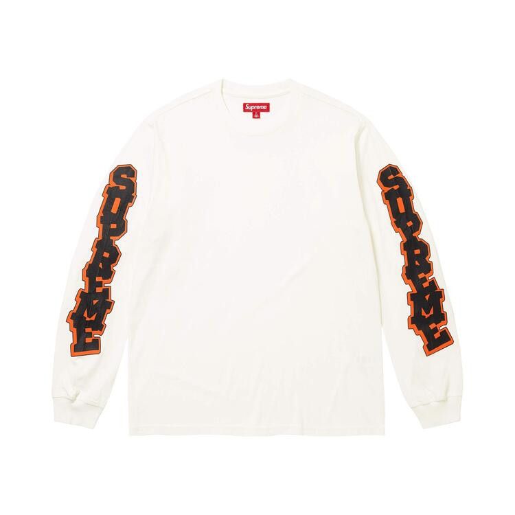 Buy Supreme Cracked Sleeve Long-Sleeve Top 'Washed White