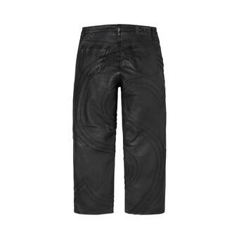 Buy Supreme S Logo Leather Baggy 5-Pocket Jean 'Black' - SS26P71