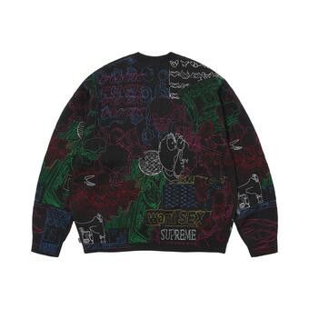 Buy Supreme Collage Embroidered Sweater 'Black' - SS26SK28 BLACK