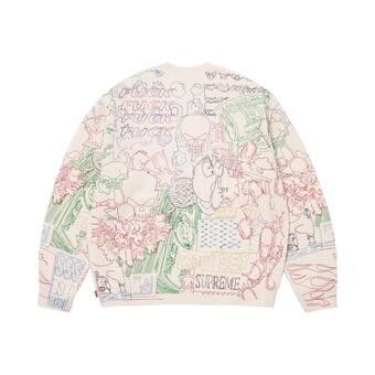 トップス XL Supreme Collage Embroidered Sweater Buy Supreme Collage Embroidered Sweater 'White' - SS26SK28 WHITE