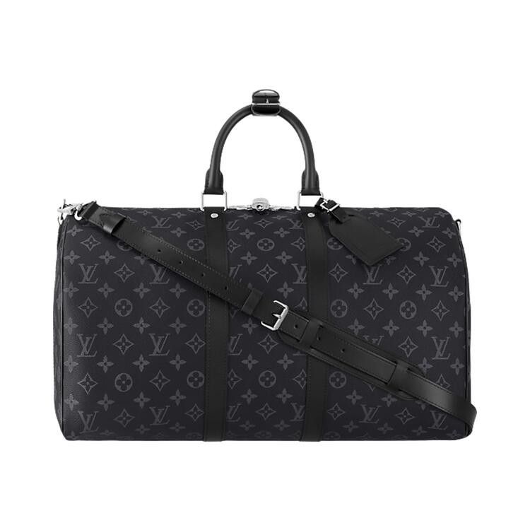 Louis Vuitton Keepall Bandouliere Monogram Eclipse 55 Black