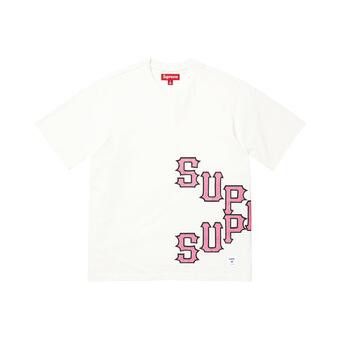 Buy Supreme Cracked Spellout Short-Sleeve Top 'Washed White