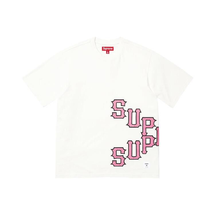Buy Supreme Cracked Spellout Short-Sleeve Top 'Washed White