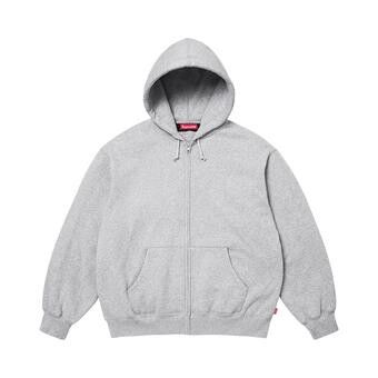 Buy Supreme Cut Out Zip Up Hooded Sweatshirt 'Heather Grey
