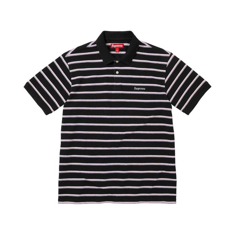 Buy Supreme Washed Stripe Polo 'Black' - SS26KN71 BLACK | GOAT