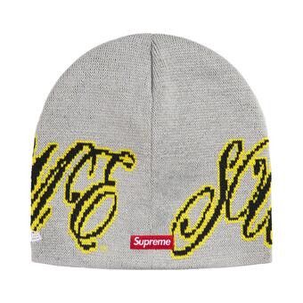Buy Supreme New Era Cursive Beanie 'Grey' - SS26BN26 GREY | GOAT