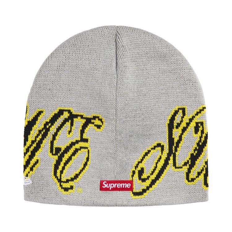 Buy Supreme New Era Cursive Beanie 'Grey' - SS26BN26 GREY | GOAT