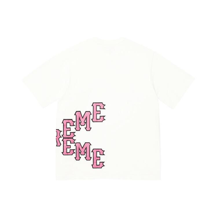Buy Supreme Cracked Spellout Short-Sleeve Top 'Washed White