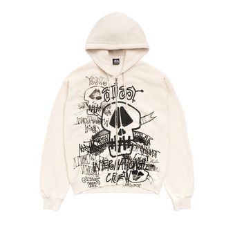 Buy Stussy Skulls Zip Hoodie Pigment Dyed 'Bone' - 1975177 BONE | GOAT