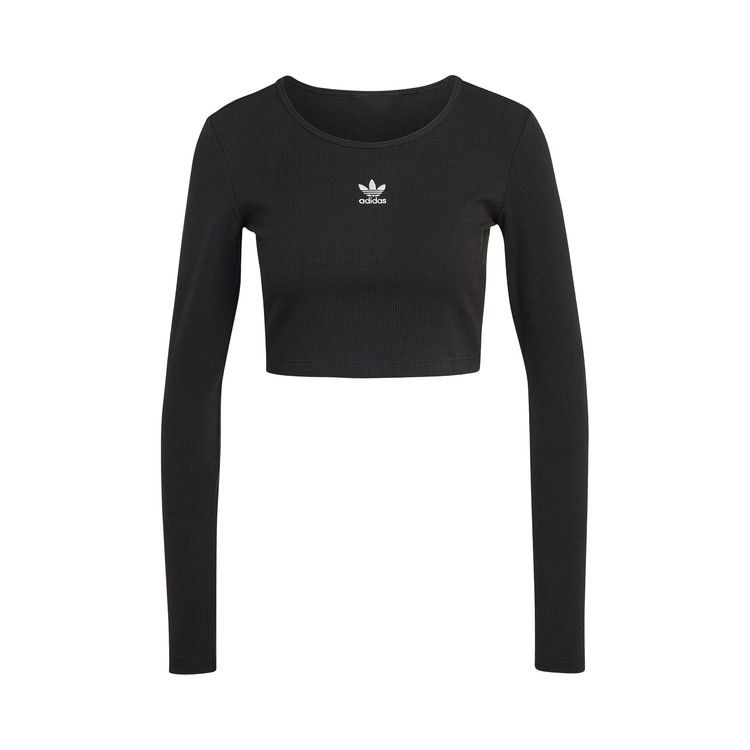 Adidas Essential Crop Long-Sleeve Tee 'Black' — foto 2