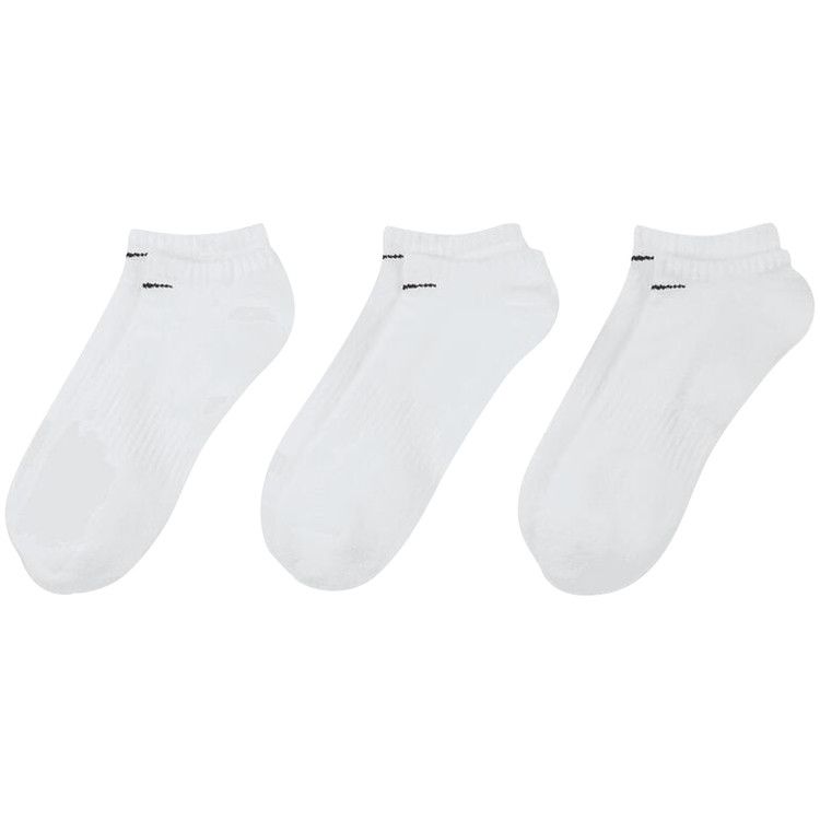 Nike Solid Color Logo Casual Sports Socks Couple Style 3 Pairs White — foto 3