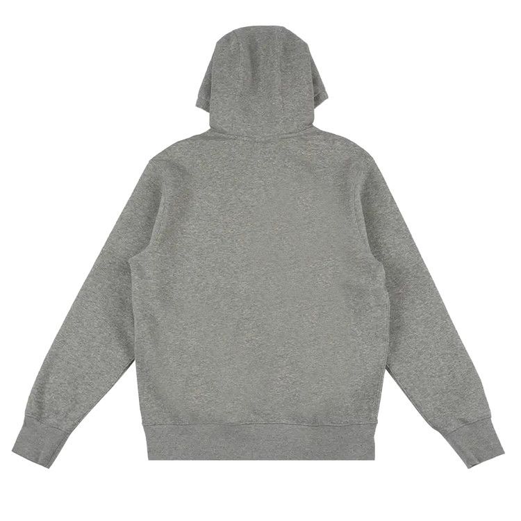 Nike Club Fleece Pullover Hoodie 'Dark Grey Heather/Light Smoke Grey/White' — foto 3