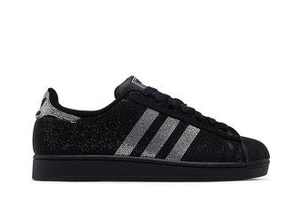 adidas gazelle silver green womens Adidas Superstar Junior Glitter Black