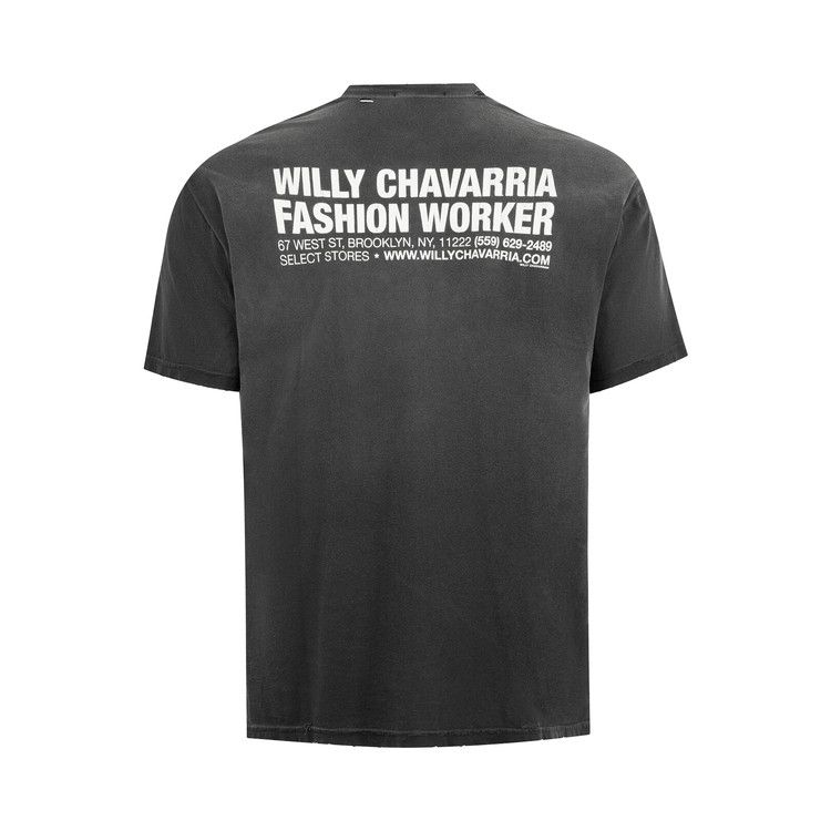 Willy Chavarria Fashion Worker Easy Tee 'Black' — foto 3