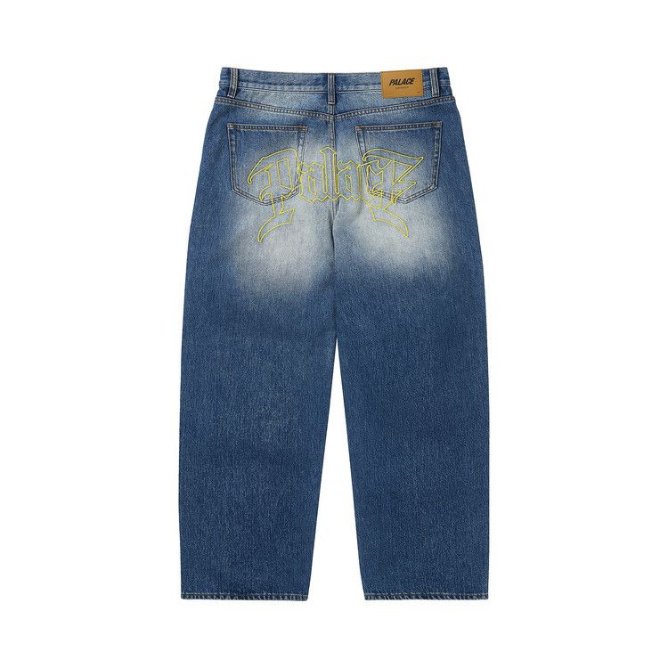 Buy Palace Le Script P90 Baggy Jean 'Distress Blue Wash' - P30T019