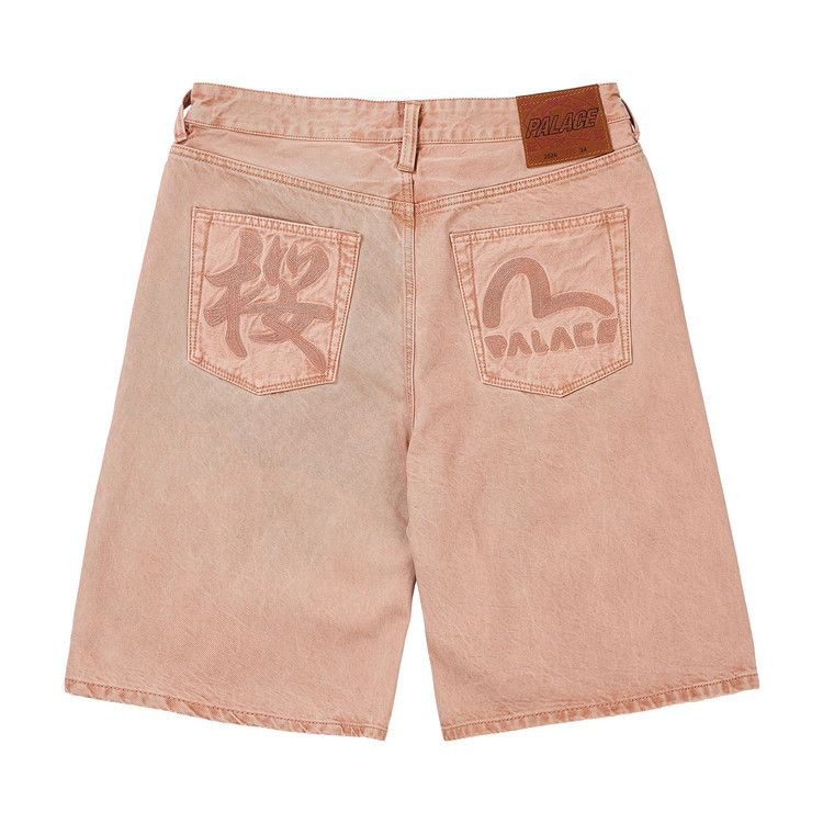 Buy Palace x Evisu Long Denim Short 'Pink Wash' - P30ST117 | GOAT