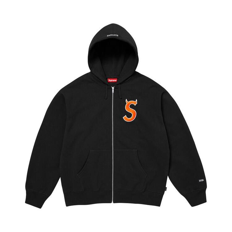 Buy Supreme Devil S Logo Zip Up Hooded Sweatshirt 'Black