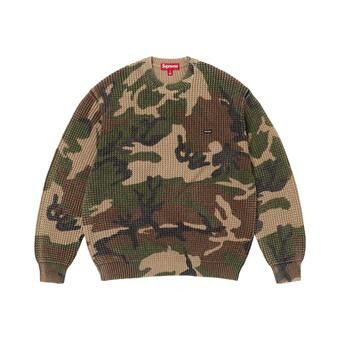 Buy Supreme Washed Small Box Waffle Sweater 'Woodland Camo