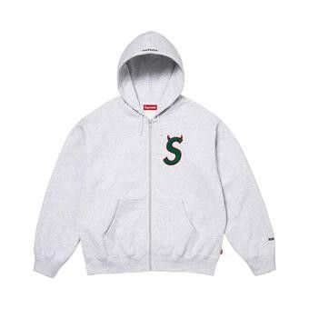 Buy Supreme Devil S Logo Zip Up Hooded Sweatshirt 'Ash Grey