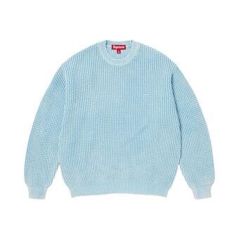 Buy Supreme Washed Small Box Waffle Sweater 'Light Blue' - SS26SK4