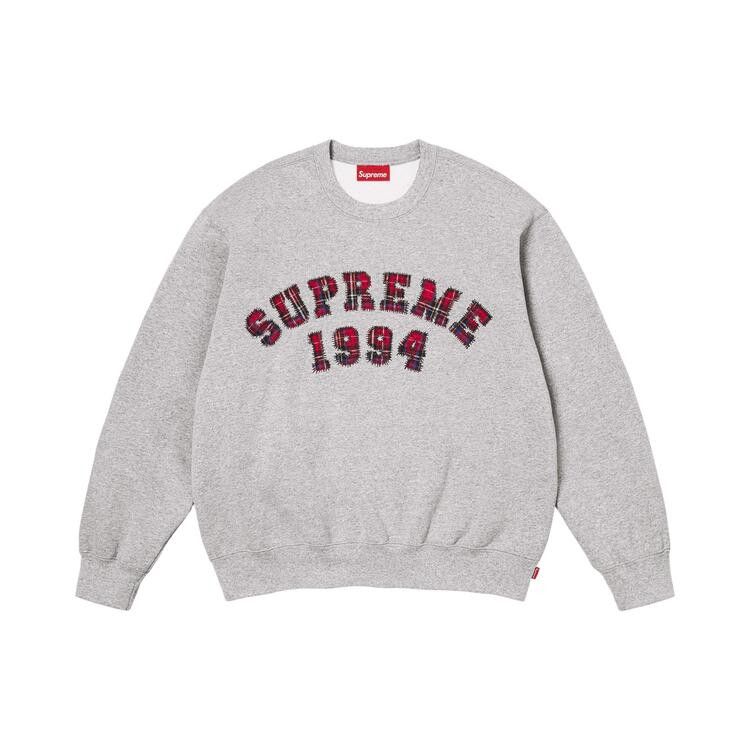 Buy Supreme Plaid Arc Crewneck 'Heather Grey' - SS26SW97 HEATHER