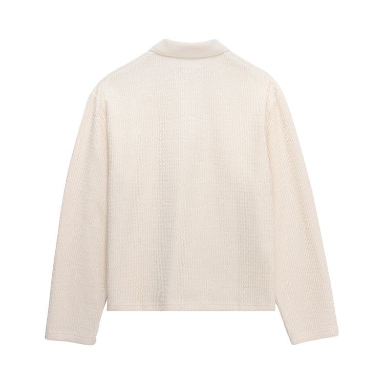 Honor The Gift Wavy Knit Long-Sleeve Polo Shirt 'Bone' — foto 3