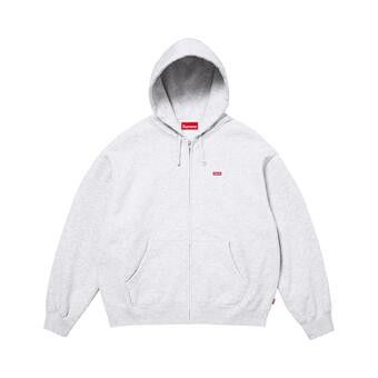 Buy Supreme Small Box Zip Up Hooded Sweatshirt 'Ash Grey