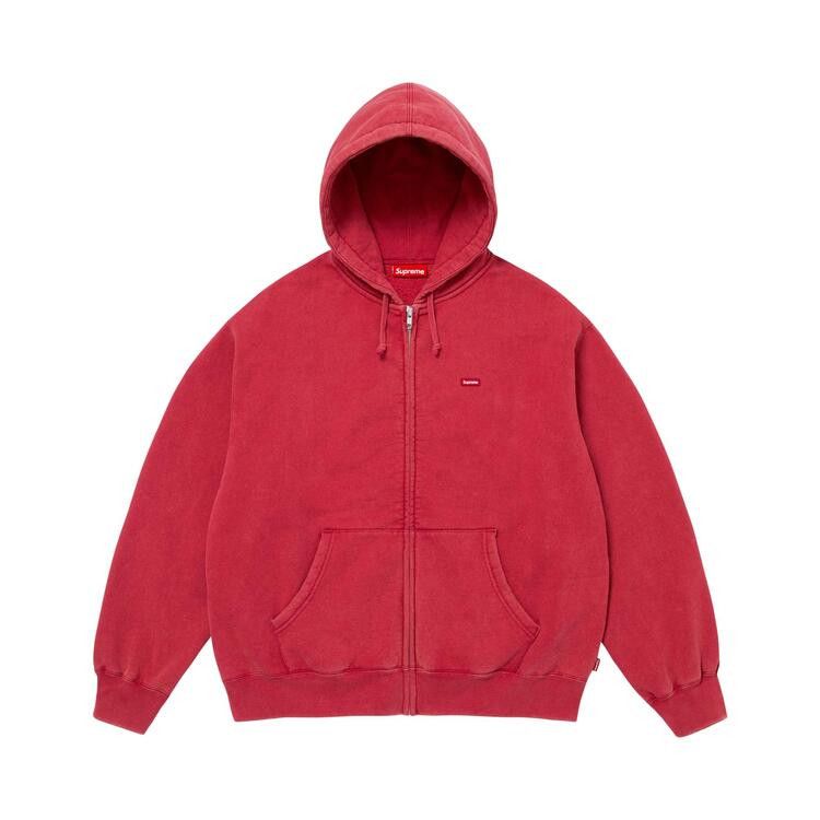 Buy Supreme Small Box Zip Up Hooded Sweatshirt 'Dark Red