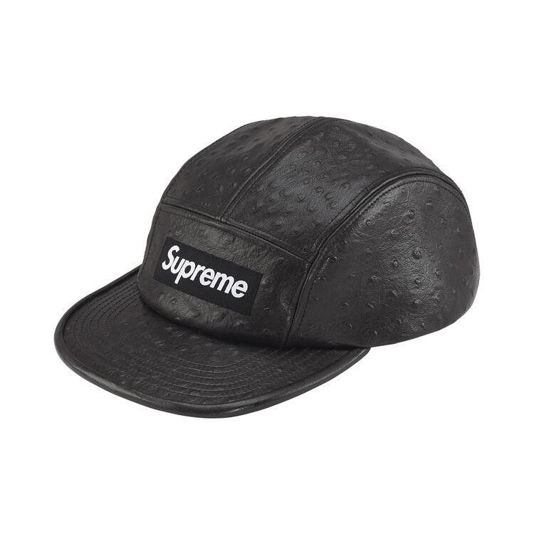 Buy Supreme Ostrich Embossed Leather GORE-TEX Camp Cap 'Black