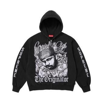 Buy Supreme x Dj Screw Zip Up Hooded Sweatshirt 'Black' - SS26SW53
