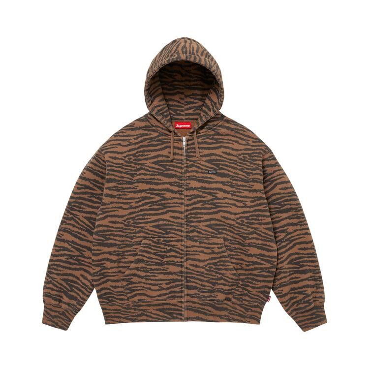 Buy Supreme Small Box Zip Up Hooded Sweatshirt 'Tiger' - SS26SW4