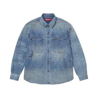 Buy Supreme Worn Snap Painter Shirt 'Denim' - SS26S20 DENIM | GOAT